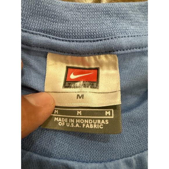 Vintage Y2K Nike Blue Cycle Oregon Tree Back Print T-Shirt Size M MEDIUM - Picture 5 of 8